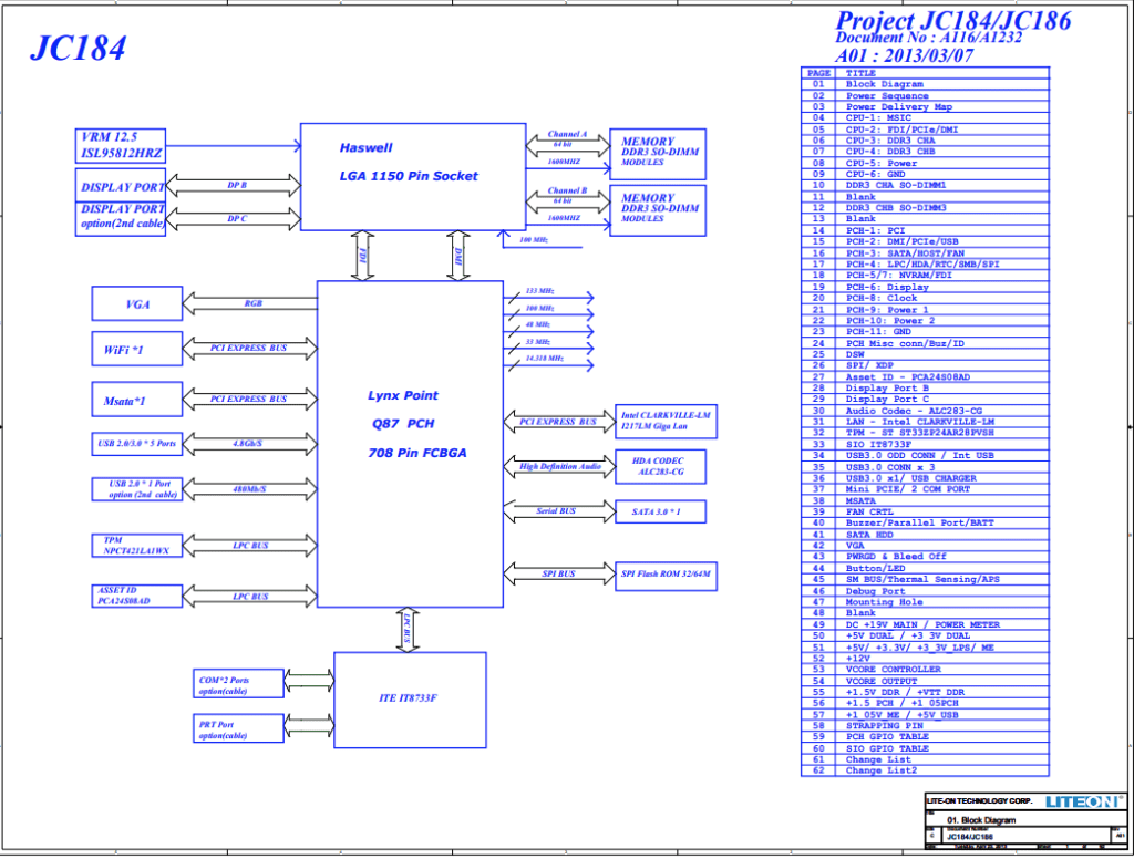 LENOVO LITE-ON JC184 JC186 rA0 M93 P IS8XT Schematic
