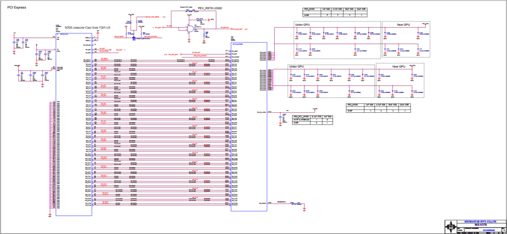 MSI GTX 1650 TI MXM MS-V378 E4905-A00 (Rev 1.2, 1.3, 2.0, 2.1, 2.2, 2.3) Schematic