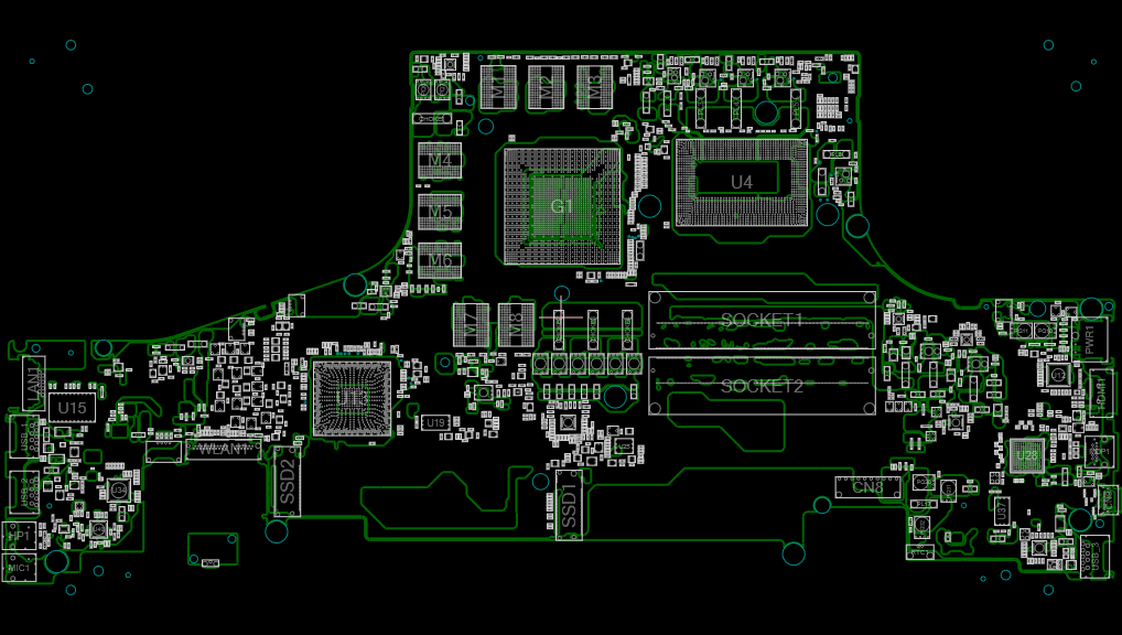 MSI GS65 STEALTH THIN 8RE (MS-16Q2) (MS-16Q21) Boardview
