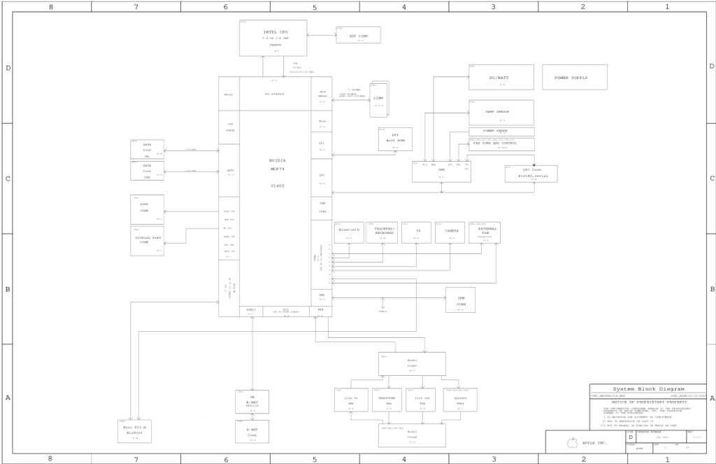 Apple Macbook Pro A1386 K19 Schematic