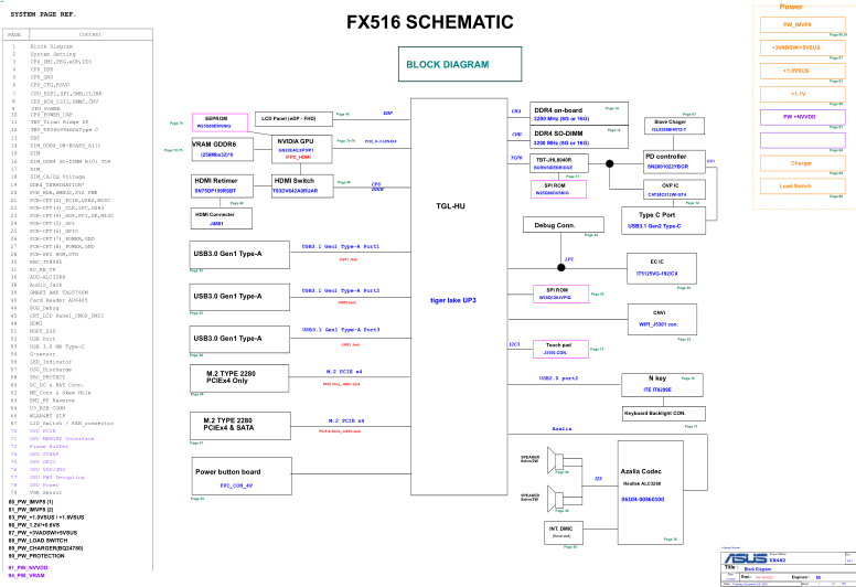 ASUS TUF Dash F15 (FX516PC) (Rev 2.0) Schematic