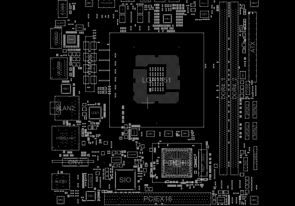 GIGABYTE H370N WIFI (Rev 1.0) Boardview