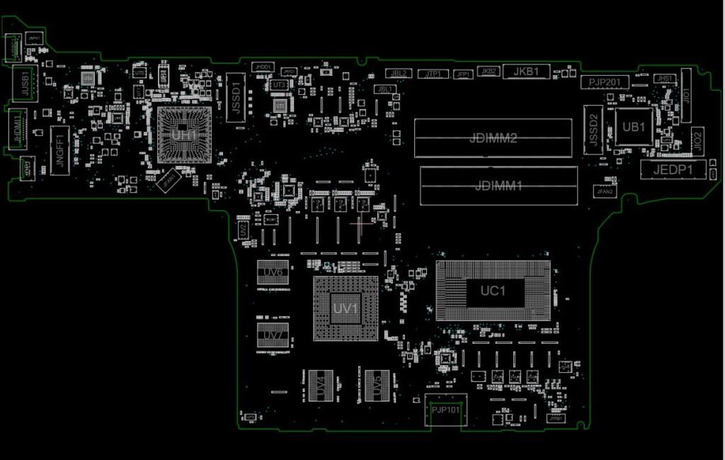 Acer Nitro 5 GH51G GH71G GH53G GH57G (LA-L181P) (Rev 1A) BOARDVIEW